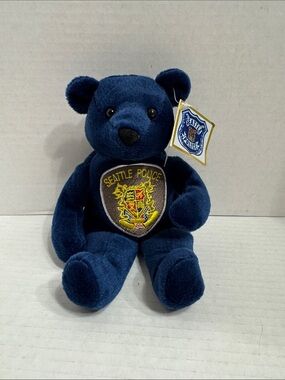 Seattle Police Navy Plush Bear - Commemorative Kids Toy